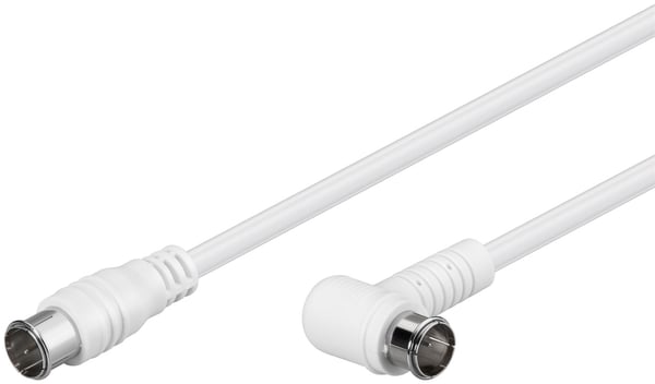Vinklad SAT-antennkabel (80 dB), dubbelskärmad