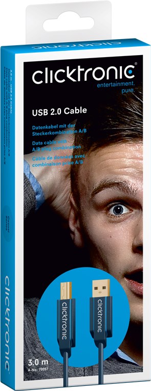 Adapterkabel från USB-A till USB-B 2.0