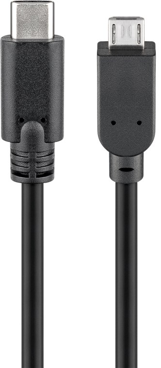 USB-C™ til Micro-B-kabel, OTG, 0,6 m, sort USB-C™ til Micro-B-kabel, OTG, 0,6 m, sort