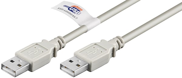 USB 2.0 Hi-Speed-kabel med USB-sertifikat, grå