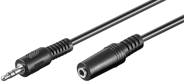 Kuulokkeiden ja äänen AUX-jatkokaapeli; 3-napainen 3,5 mm