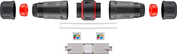 Utendørs (IP68) nettverkskabeltilkobling, CAT 6 STP skjermet23335