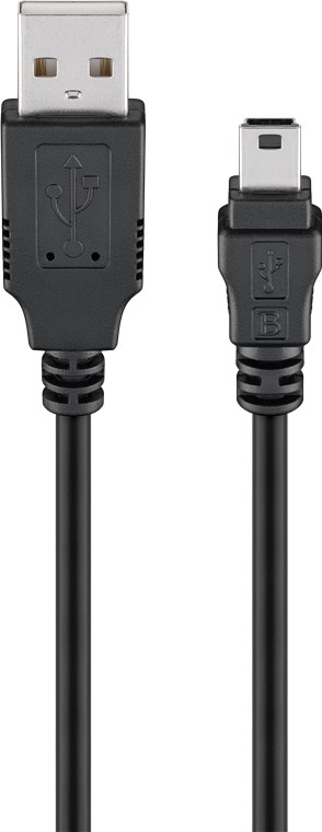 USB 2.0 høyhastighetskabel, svart