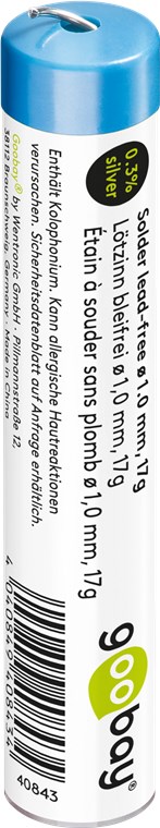 Loddemetall blyfri; ø 1,0 mm, 17 g