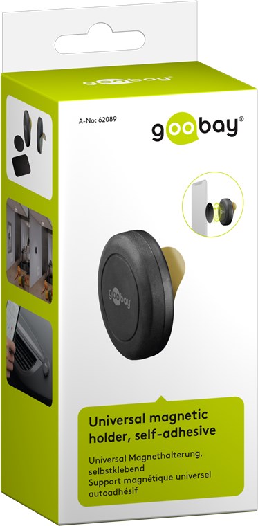 Universel magnetisk holder, selvklæbende