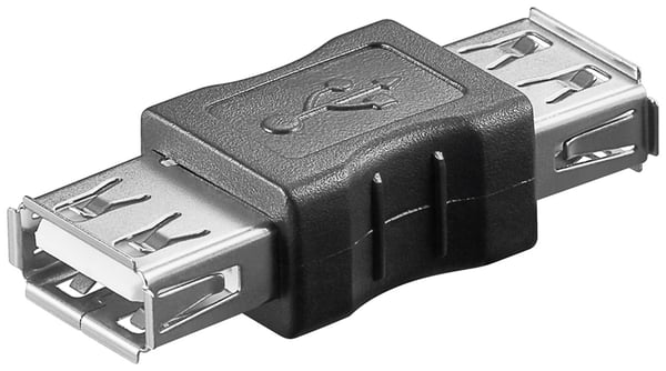 USB-A-adapter, koppling, svart