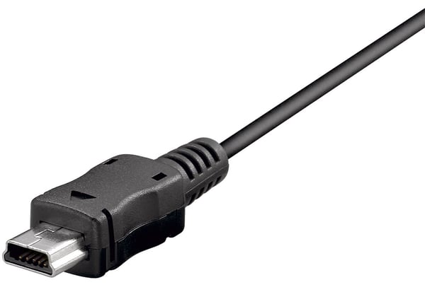 Mini-USB synk- och laddkabel, svart