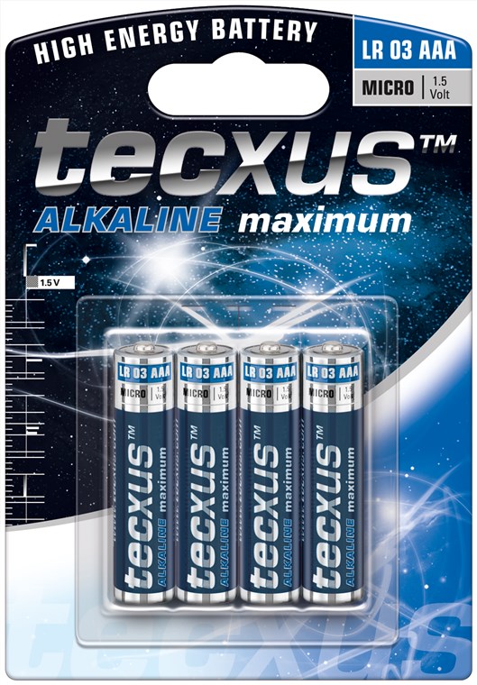 LR03/AAA (Micro) batteri, 4 stk. i blisterpakninger