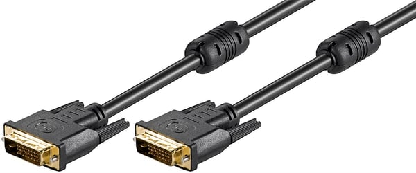 DVI-D Full HD-kabel Dual Link, Guldpläterad