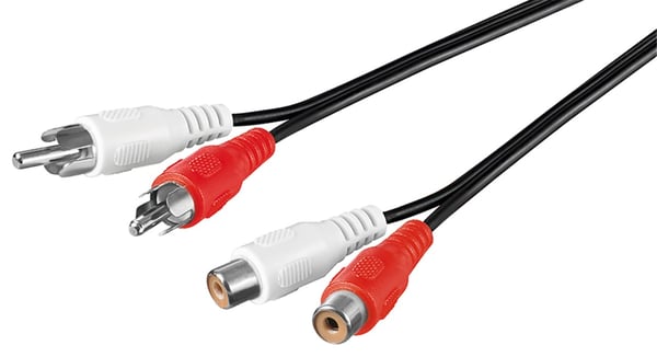 Stereo-forlengelseskabel 2x RCA