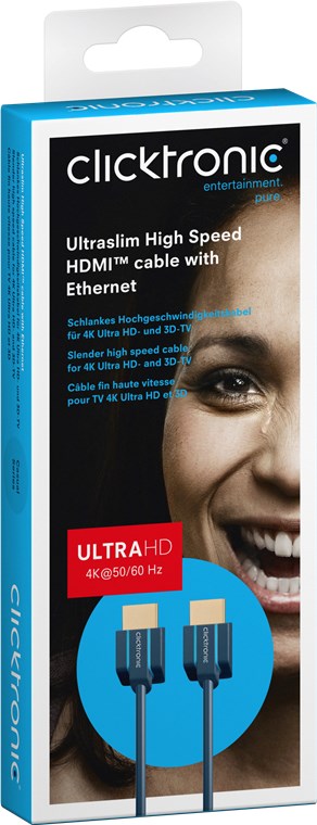 Ultratynn høyhastighets HDMI™-kabel med Ethernet