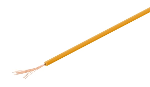 Kobber-litzetråd isoleret, 10 m, orange
