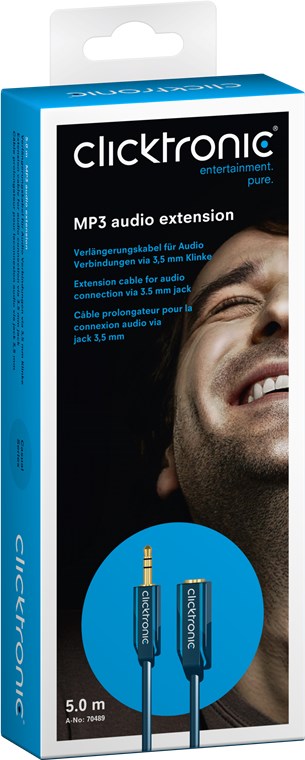 3,5 mm AUX-förlängningskabel, stereo