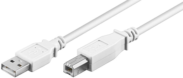 USB 2.0 Hi-Speed -kaapeli, valkoinen