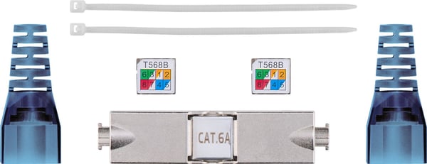 Verktøyløs kabelkontakt CAT 6A, STP-skjermet