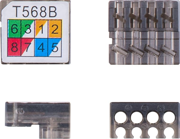 Verktøyløs kabelkontakt CAT 6A, STP-skjermet