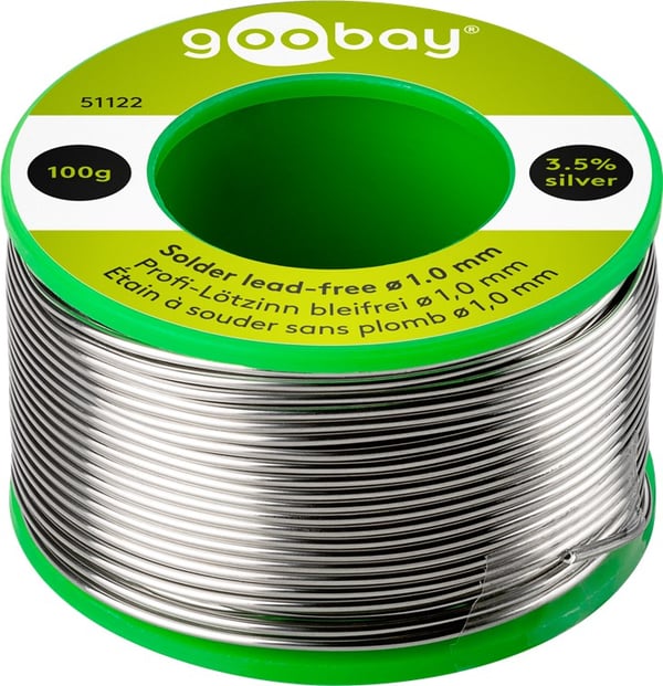 Profesjonelt blyfritt loddetinn, ø 1,0 mm, 100 g