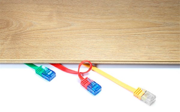 CAT 6A flat patchkabel, U/UTP, svart