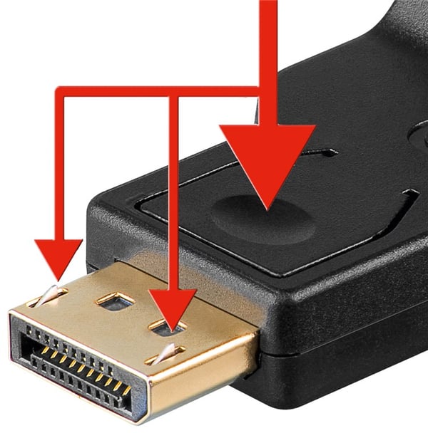 DisplayPort™/VGA-adapter 1.1, gullbelagt
