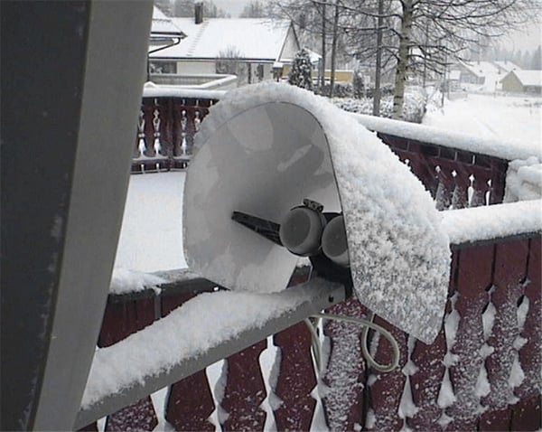 LNB väderskydd för satellitsystem
