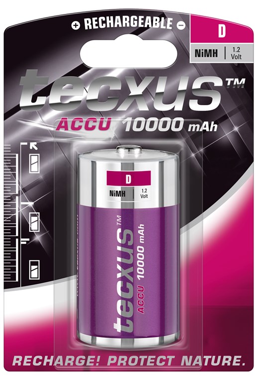 D (Mono)/HR20 genopladeligt batteri - 10000 mAh, 1 stk. i blister