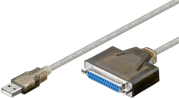 USB-skrivarkabel, transparent