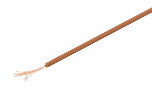 Kobber-litzetråd isoleret, 10 m, brun