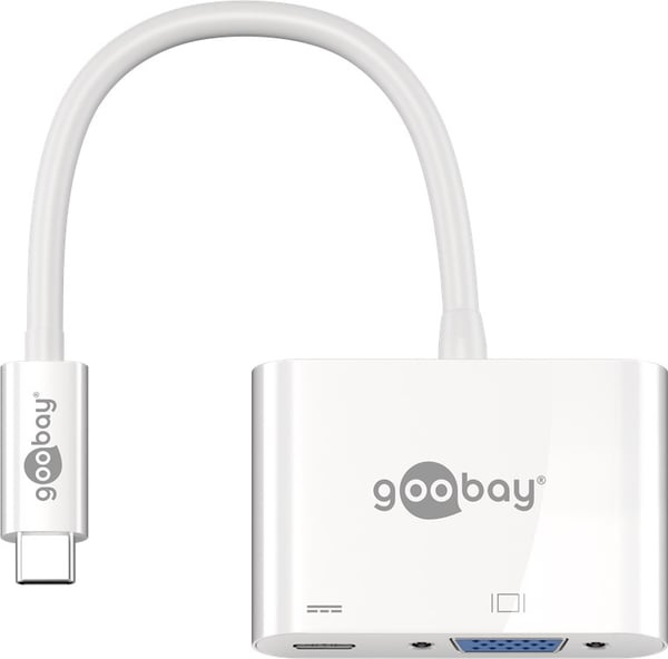 USB-C™-adapter til VGA, PD, hvid