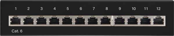 CAT 6 Mini/Desktop Patch Panel, 12 Ports