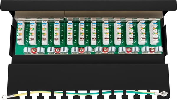 CAT 6 Mini/Desktop Patch Panel, 12 Ports