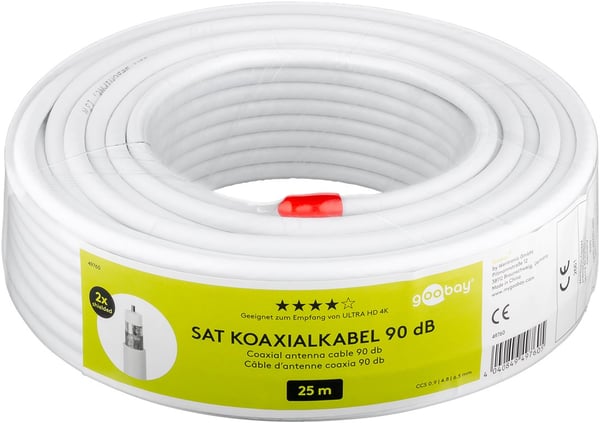90 dB SAT-koaksialkabel, dobbelt afskærmet