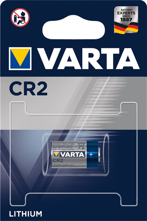 CR 2 (6206) batteri, 1 stk. i blisterpakninger