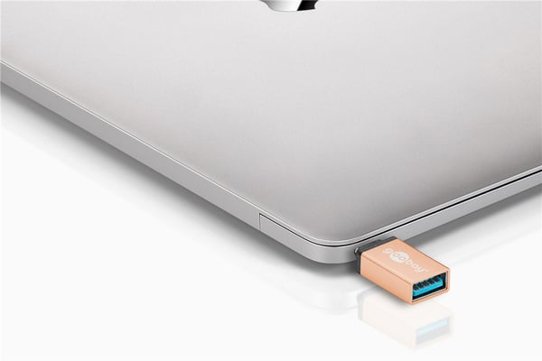 USB-C™/USB-A 3.0 OTG SuperSpeed-adapter for ladekabler, gull