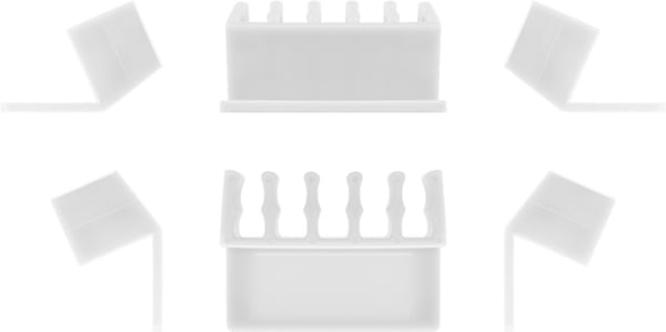 Kabelhåndtering 5-slots, hvid
