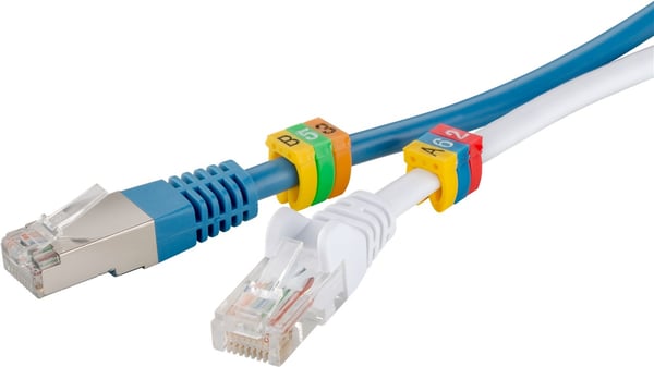 Kabelmerkeklips 'Bokstavene A-C' for kabeldiametere opptil 2,5 mm