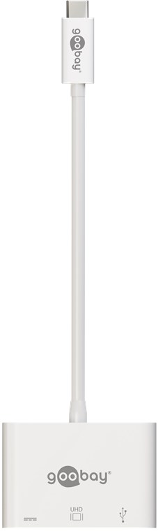 USB-C™-moniporttisovitin HDMI™-liitäntään, PD, valkoinen