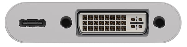 USB-C™-adapter till DVI, PD, vit