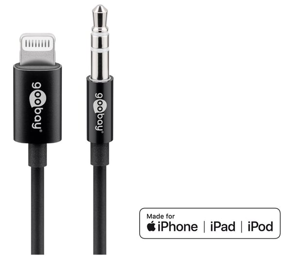 Apple Lightning-lydtilkoblingskabel (3,5 mm), 1 m, svart