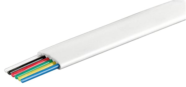 Telefonflatkabler, 6-leder, 100 m spole, AWG 28