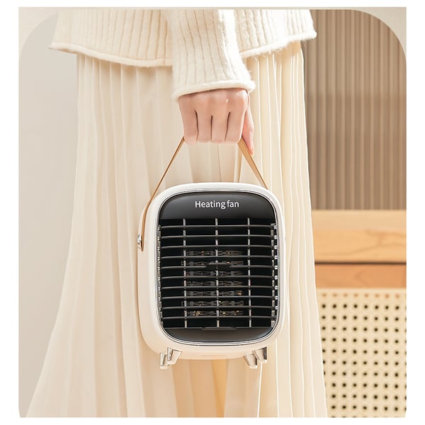 Elektrisk keramisk varmevifte i retrodesign White
