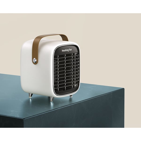 Elektrisk keramisk varmevifte i retrodesign White