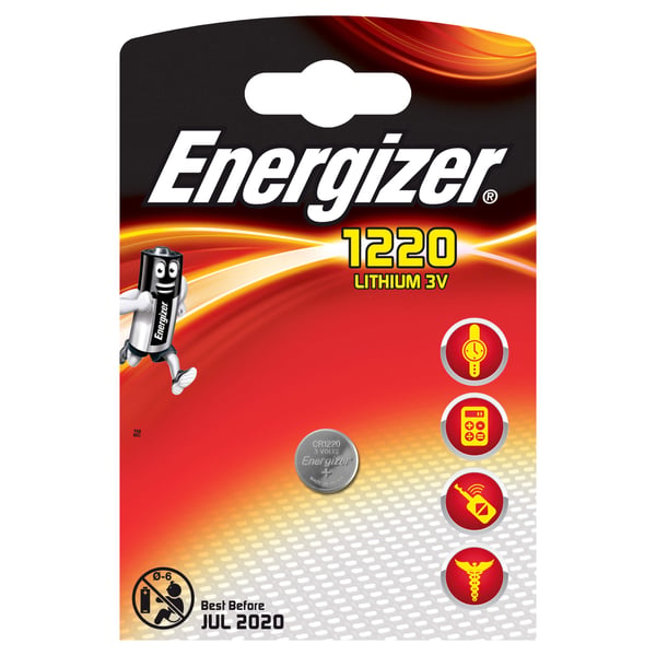 Knapcellebatteri CR1220 Lithium 1-pak