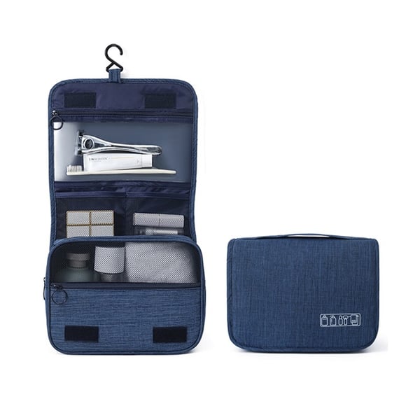 Væghængt toilettaske med hængekrog polyester Blue