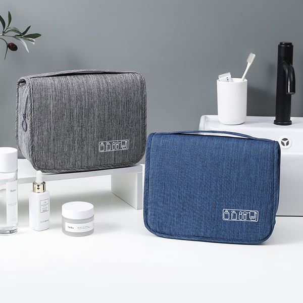 Væghængt toilettaske med hængekrog polyester Blue