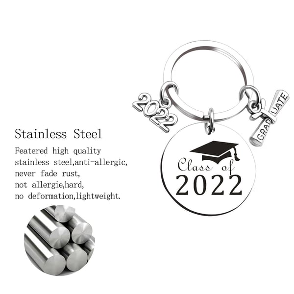 Nøkkelring med "Class of 2022"-merke for eksamen