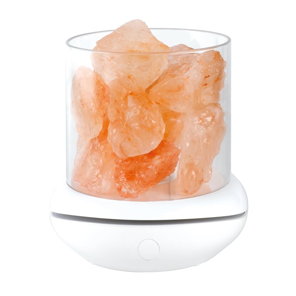Saltsteinslampe USB Aromaterapi Hvit / Oransje Saltsteinslampe USB Aromaterapi Hvit / Oransje