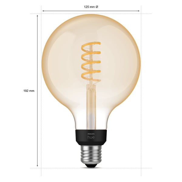 Hue White Ambiance Filament E27 G125 Glob