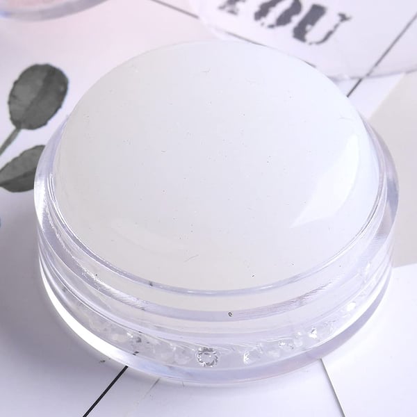 Stempelpute for nail art silikon Hvit