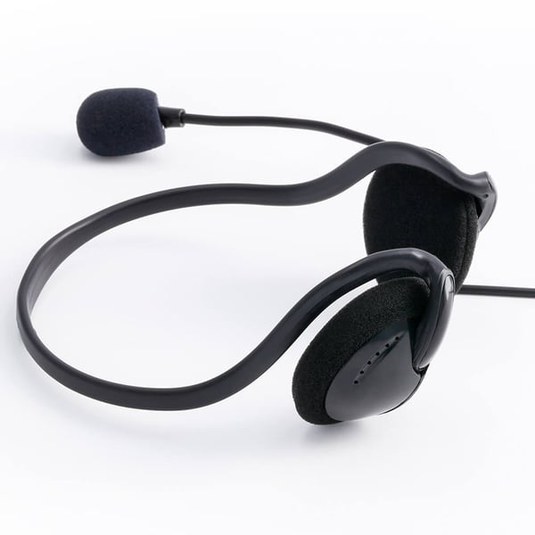 PC Office Headset NHS-P100 Stereo Nakkebøyle Svart