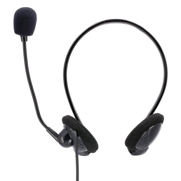 PC Office Headset NHS-P100 Stereo Nakkebøyle Svart